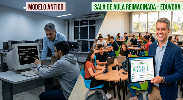 Tempo de Aula: Acabe com os 15 Minutos Perdidos Tentando Ligar Computadores